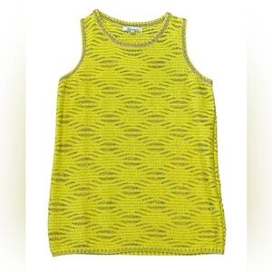 The Clothing Company Knit Sleeveless Top Yellow and Gold Shimmer Womens Small
